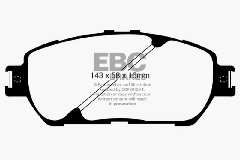 EBC 02-03 Lexus ES300 3.0 Ultimax2 Front Brake Pads thumbnail 4