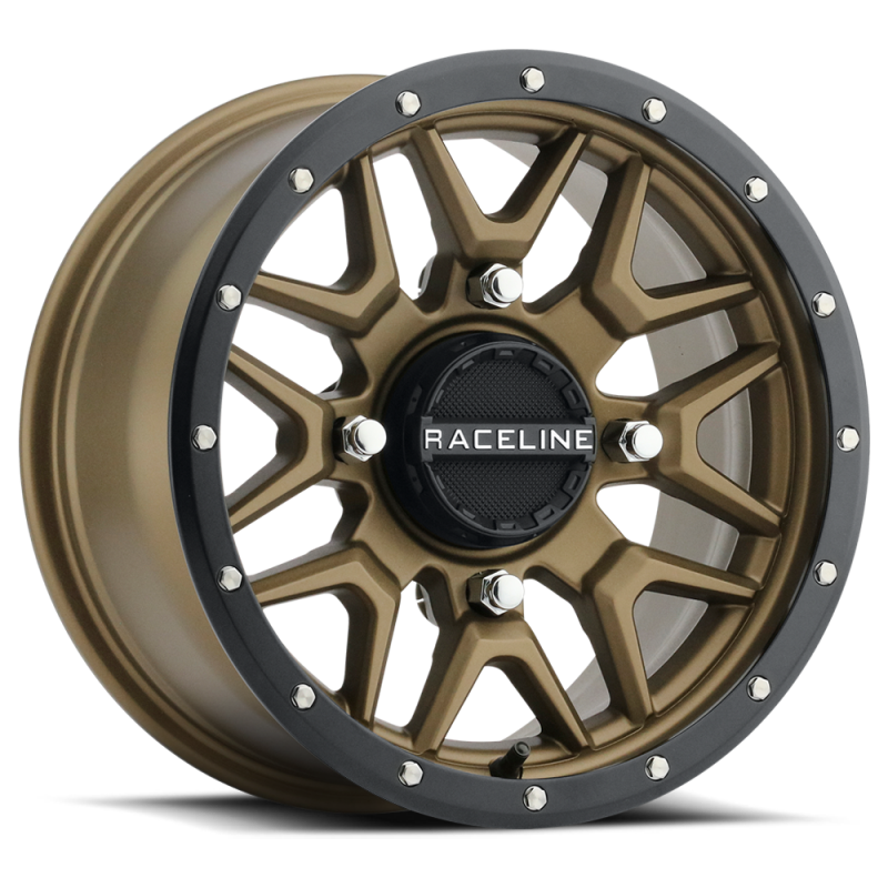 Raceline A94BZ Krank 14x7in / 4x110 BP / 10mm Offset / 83.8mm Bore - Bronze & Black Lip Wheel thumbnail 2