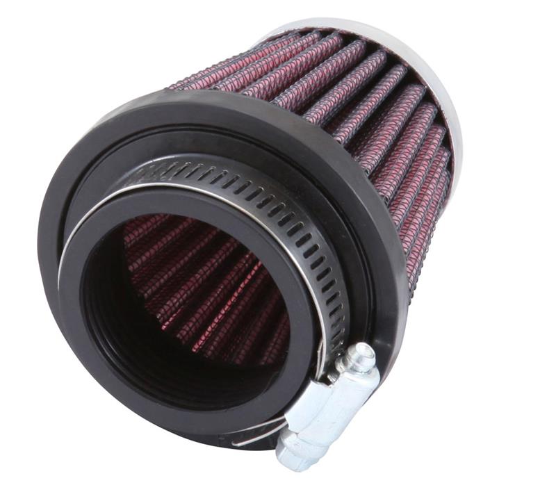 K&N Universal Chrome Filter-Round Tapered-1.688in Flange ID x 2in Top OD x 3in Base OD x 2.75in H thumbnail 2