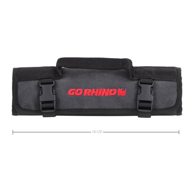 Go Rhino XVenture Gear Tool Wrench Roll - Small (3.5x3.5in. Closed) 12oz Waxed Canvas - Black thumbnail 9