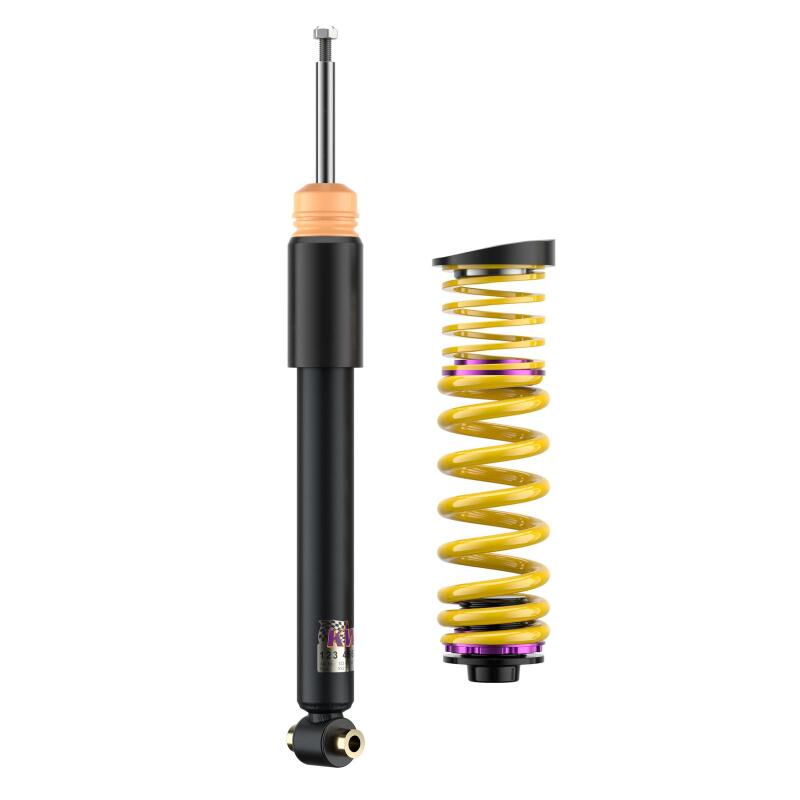 KW Variant 1 Coilover Kits 1022000G Kits, 1, 0.4 - 1.4 in. Lowered Front, 0.2 - 1.4 in. Lowered Rear, Natural/Purple Shocks, Yellow Springs, BMW, Kit thumbnail 4
