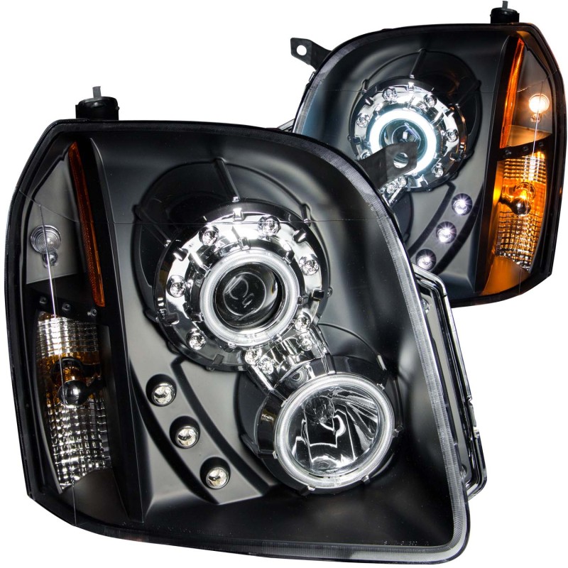 ANZO 2007-2014 GMC Yukon Projector Headlights w/ Halo Black (CCFL) thumbnail 4