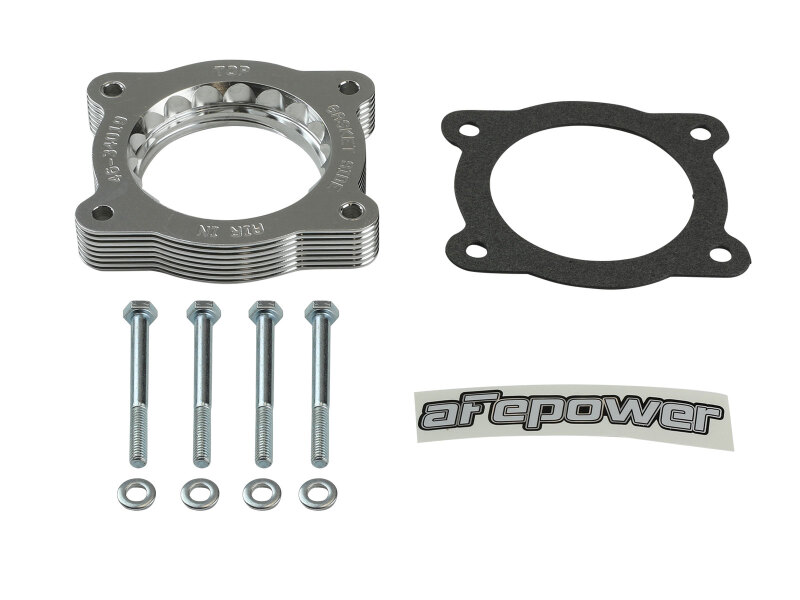 aFe 07-13 Chevrolet Silverado 1500/GMC Sierra 1500 Silver Bullet Throttle Body Spacer - Silver thumbnail 7
