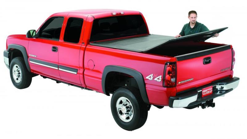 Lund 14-17 Chevy Silverado 1500 (8ft. Bed) Genesis Tri-Fold Tonneau Cover - Black thumbnail 7