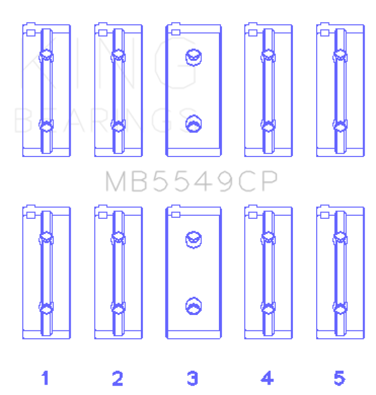 King Engine Bearings 83-95 Fiat Regata 85 Main Bearing - Set of 10 thumbnail 3