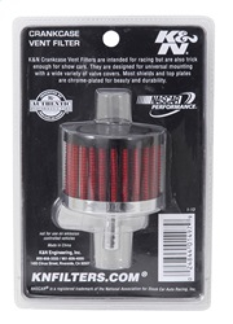 K&N Steel Base Crankcase Vent Filter 0.375in Vent OD x 2in OD x 1.5in Height thumbnail 9