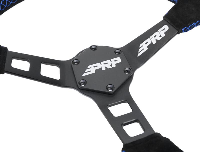 PRP Deep Dish Suede Steering Wheel - Blue