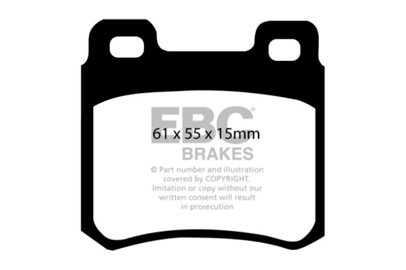 EBC 94-95 Mercedes-Benz C220 (W202) 2.2 Redstuff Rear Brake Pads thumbnail 4
