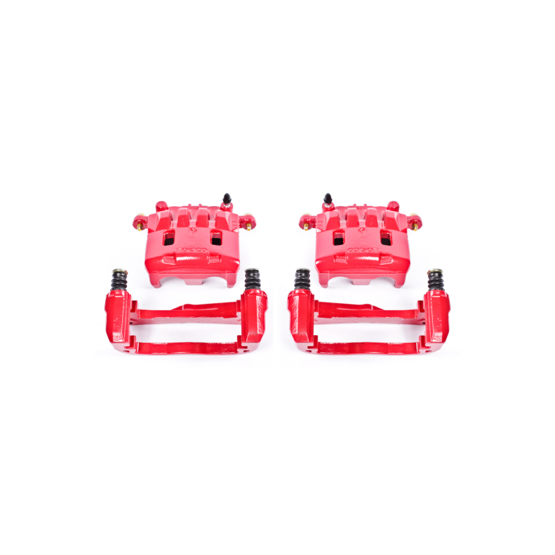 Power Stop 05-06 Saab 9-2X Front Red Calipers w/Brackets - Pair thumbnail 2