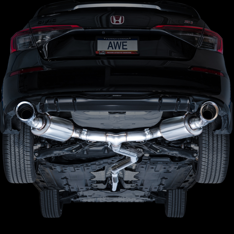 AWE Tuning 22+ Honda Civic Si/Acura Integra Touring Edition Catback Exhaust - Dual Chrome Silver Tip thumbnail 5