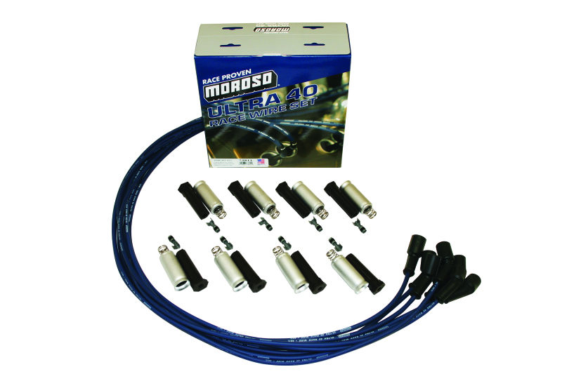 Moroso GM LS Ignition Wire Set - Ultra 40 - Unsleeved - Coil-On - Blue
