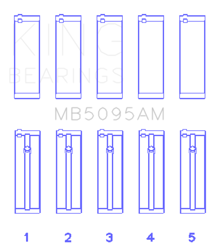 King Engine Bearings Toyota 1E/2E (1.3L) (Size STD) Performance Main Bearing Set thumbnail 8