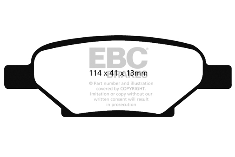 EBC 04-06 Chevrolet Cobalt 2.0 Supercharged Ultimax2 Rear Brake Pads thumbnail 2