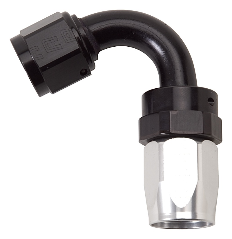 Russell Performance -8 AN Black/Silver 120 Degree Tight Radius Full Flow Swivel Hose End thumbnail 8
