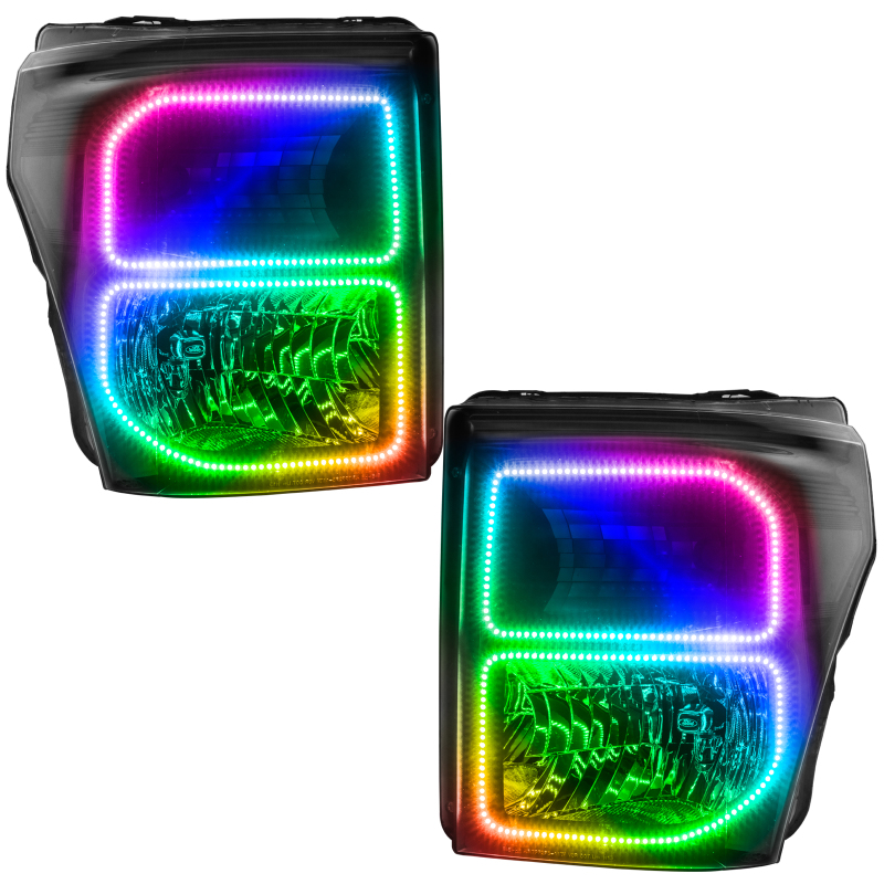 Oracle 11-16 Ford F250/350 LED HL - Black - ColorSHIFT w/ 2.0 Controller thumbnail 4