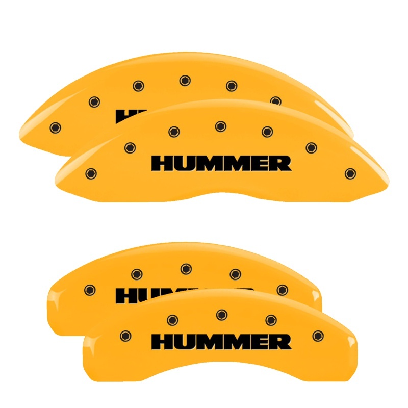 MGP 4 Caliper Covers Engraved Front & Rear MGP Yellow finish black ch thumbnail 5