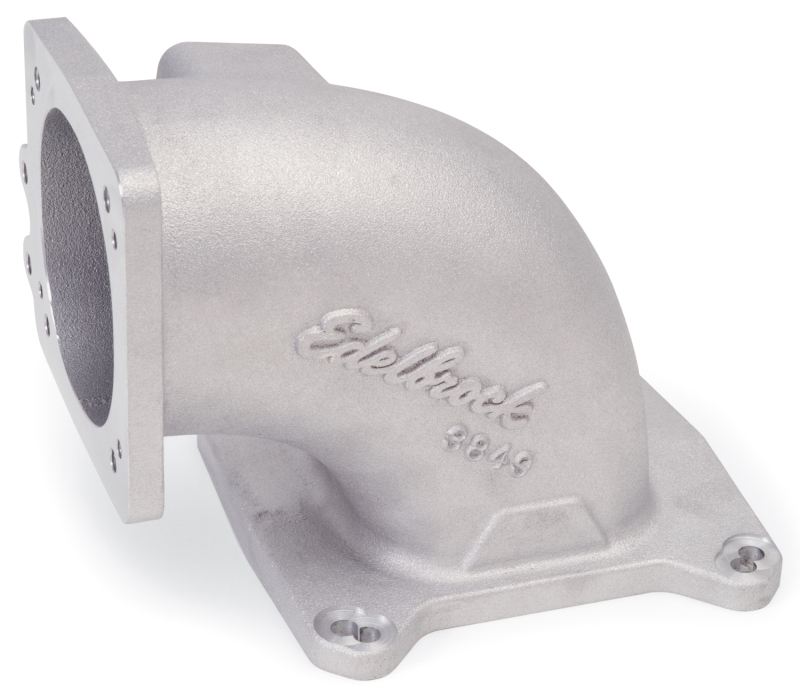 Edelbrock High Flow Intake Elbow 95mm Throttle Body to Square-Bore Flange As-Cast Finish thumbnail 6