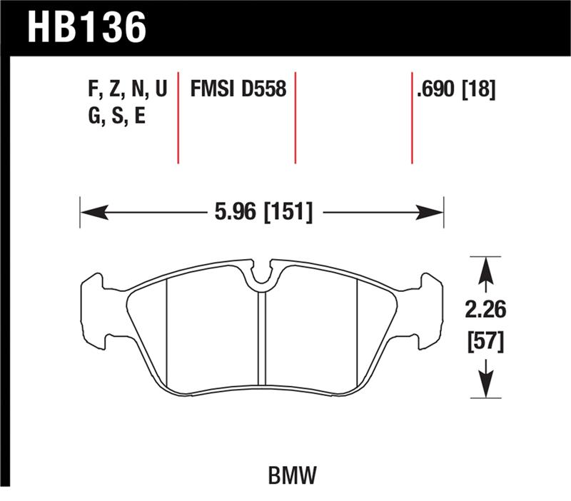 HAWK DTC-60 Brake Pad Sets