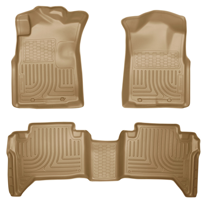 Husky Liners 05-13 Toyota Tacoma WeatherBeater Combo Tan Floor Liners thumbnail 6