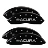 MGP 4 Caliper Covers Engraved Front & Rear Acura Black finish silver ch thumbnail 8