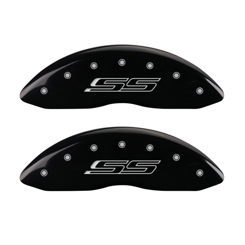 MGP 4 Caliper Covers Engraved Front & Rear Gen 5/SS Black finish silver ch thumbnail 7