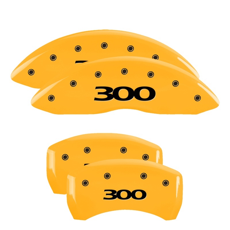 MGP 4 Caliper Covers Engraved F & R Chrysler Wing Yellow Finish Black Char 2009 Chrysler Aspen thumbnail 7