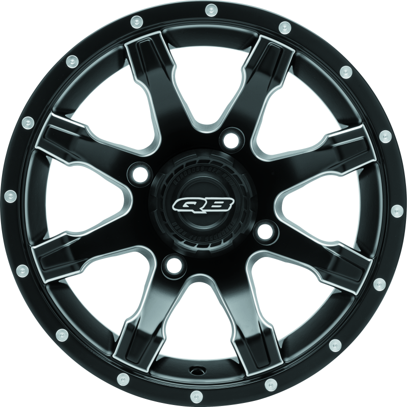 Quadboss Grinder Matte Black Machined Wheels 14x7 GRINDER 14X7 4/137 5+2 thumbnail 3