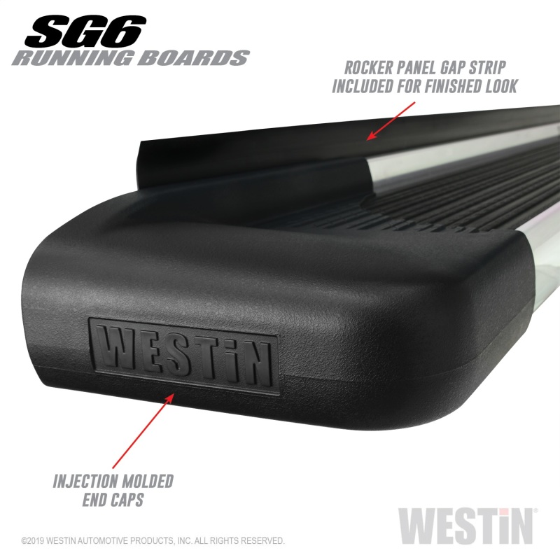 Westin SG6 Polished Aluminum Running Boards 79 in - Polished thumbnail 8