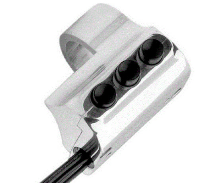 Performance Machine Switch Assembly 3 Button Left Side - Chrome