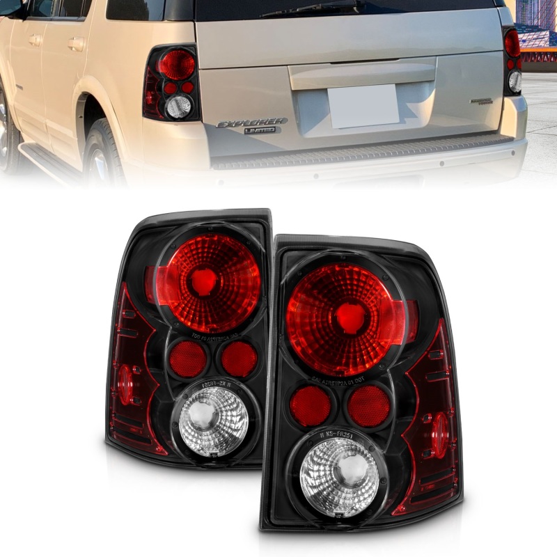 ANZO 2002-2005 Ford Explorer Taillights Black thumbnail 5