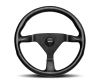 Momo Montecarlo Alcantara Steering Wheel 320 mm - Black/Red Stitch/Black Spokes thumbnail 2