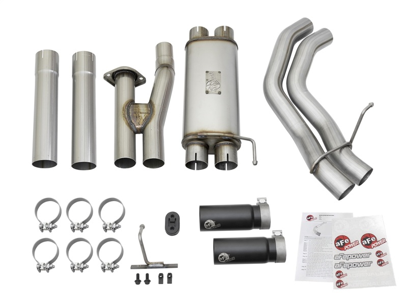 aFe POWER Rebel Series 3in 409 SS Cat Back Exhaust w/ Black Tips 17 Ford F-150 Raptor V6-3.5L thumbnail 4