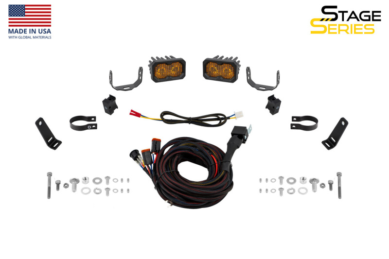 Diode Dynamics Stage Series 1 3/4 In Roll Bar Chase Light Kit SSC2 Pro - Yellow (Pair)