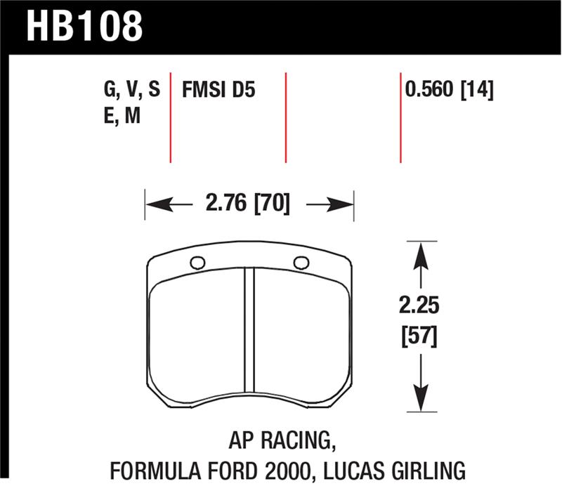 HAWK DTC-60 Brake Pad Sets