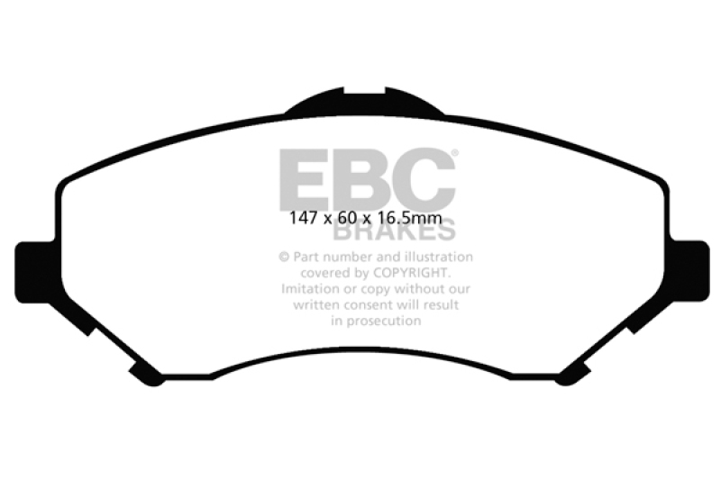 EBC 08-11 Chrysler Town & Country 3.3 Greenstuff Front Brake Pads thumbnail 2