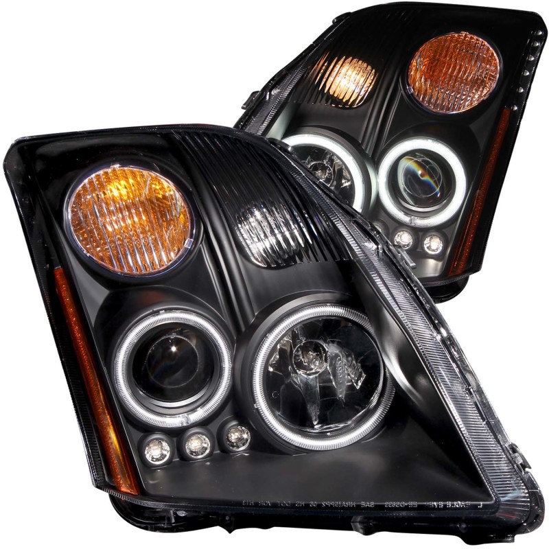 ANZO 2007-2012 Nissan Sentra Projector Headlights Black thumbnail 4