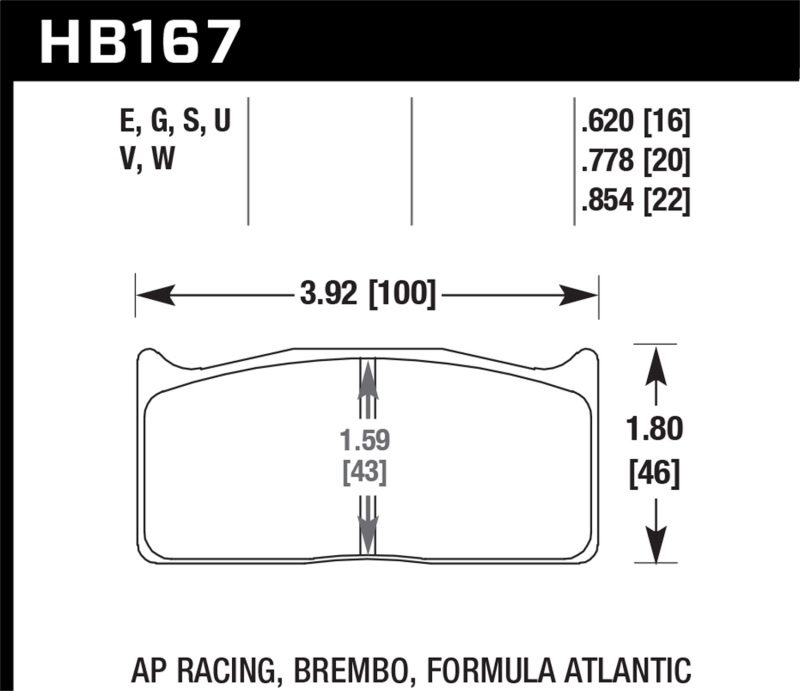 Hawk AP Racing DTC-60 Race Brake Pads thumbnail 7