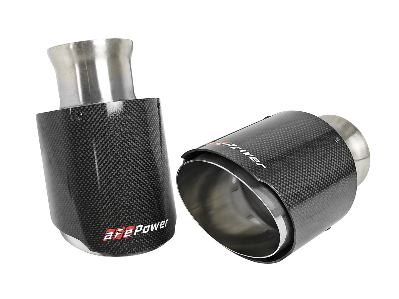 aFe MACH Force-XP 4-1/2in Carbon Fiber OE Replacement Exhaust Tips - 15-19 Dodge Charger/Hellcat thumbnail 2