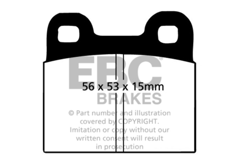 EBC 71-79 Volkswagen Beetle 1.3 (1300) Ultimax2 Front Brake Pads thumbnail 2