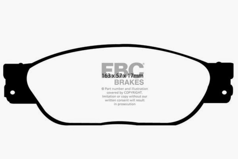 EBC 01-05 Ford Thunderbird 3.9 Redstuff Front Brake Pads thumbnail 3