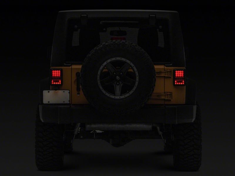 Raxiom 07-18 Jeep Wrangler JK Axial Series Lux LED Tail Lights- Black Housing (Clear Lens) thumbnail 4