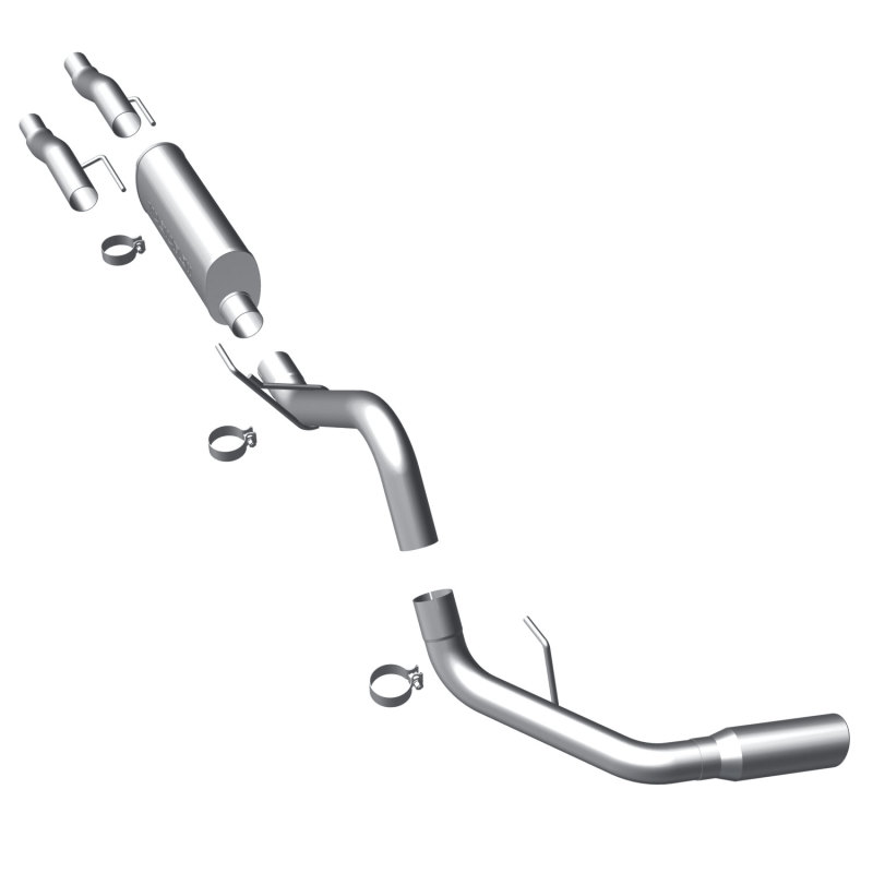 MagnaFlow 11 Ford F-150 3.7L/5.0L/6.2L SS Catback Exhaust Single Rear Side Exit w/ 4in SS Tips thumbnail 3