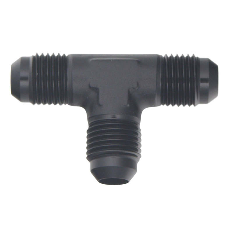 DeatschWerks 6AN Male Flare to 6AN Male Flare to 6AN Male Flare Tee Fitting - Anodized Matte Black thumbnail 2