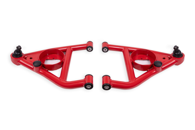 BMR 68-74 Chevrolet Nova w/ Bump Stops Lower A-Arms w/ STD. Ball Joint (Delrin) - Red