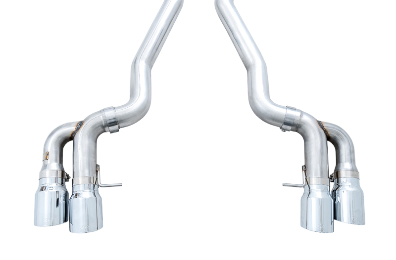 AWE Tuning 18-19 BMW M5 (F90) 4.4T AWD Cat-Back Exhaust - Track Edition (Chrome Silver Tips)