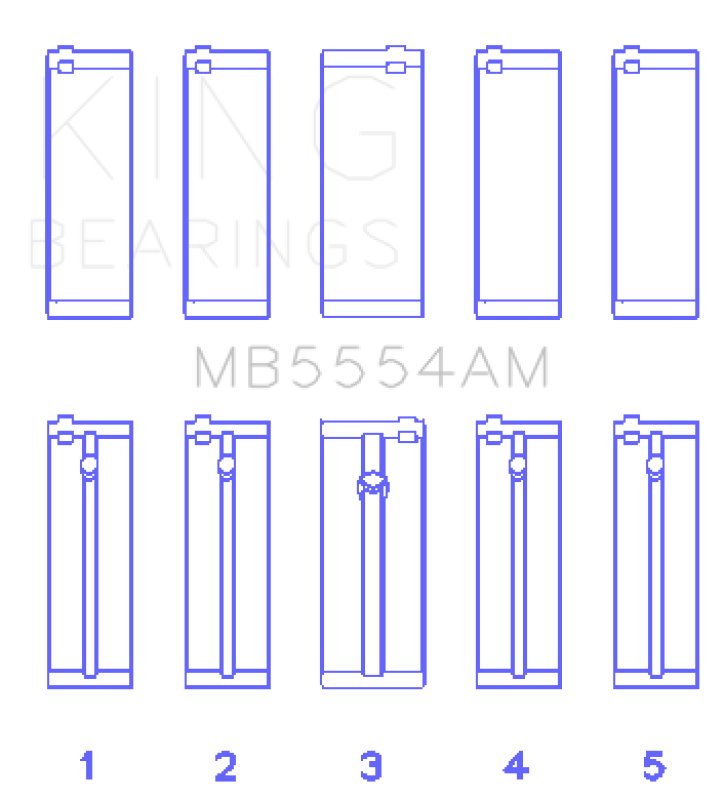 King Engine Bearings Toyota 3Sgte (Size +1.0mm) Main Bearing Set