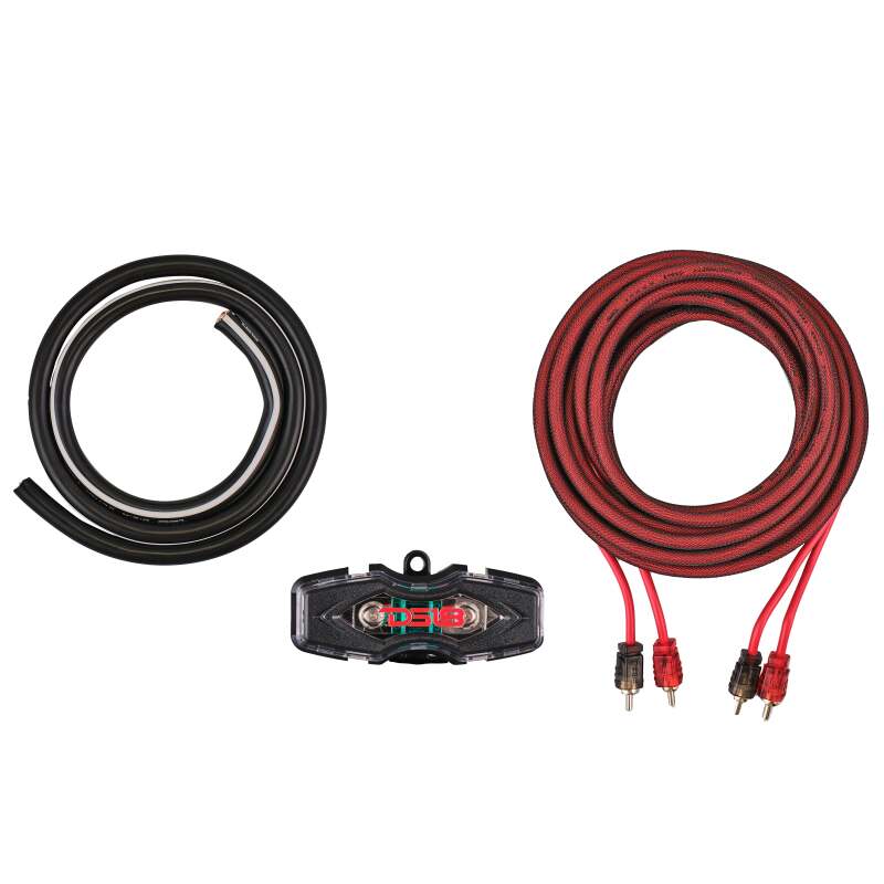 DS18 4-GA Amplifier Install Kit Advance- Red