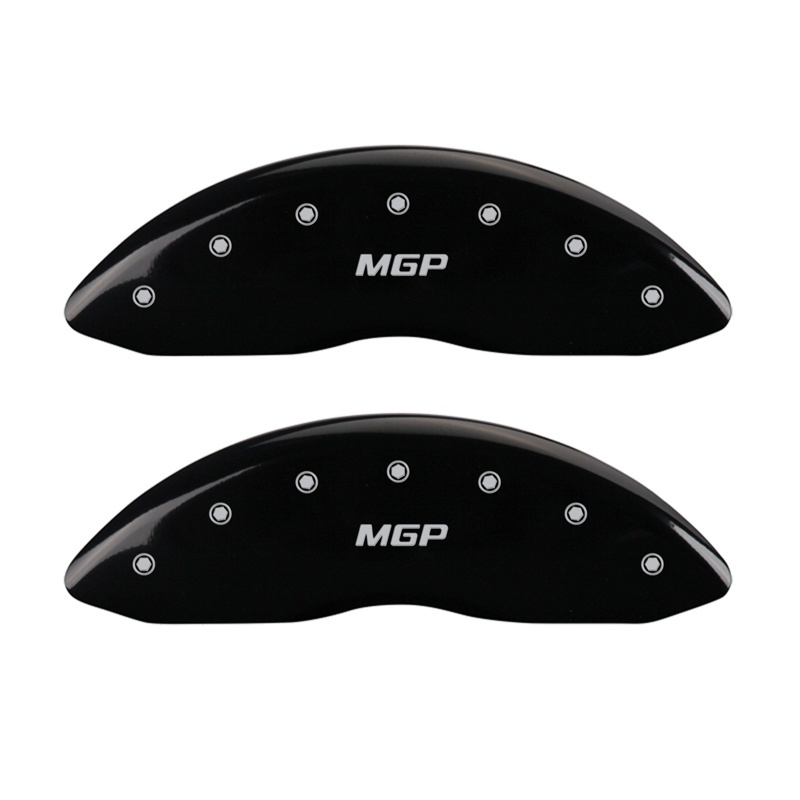 MGP Front set 2 Caliper Covers Engraved Front MGP Black finish silver ch thumbnail 3