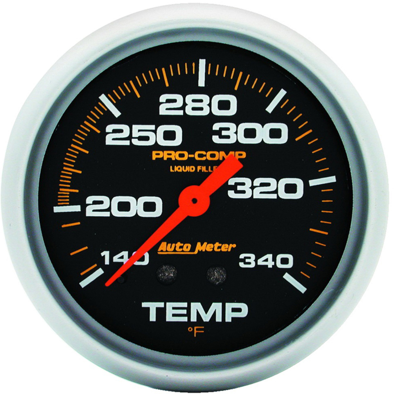 AutoMeter Gauge Temperature 2-5/8in. 140-280 Deg. F Liquid Filled Mech 8ft. Pro-Comp thumbnail 3