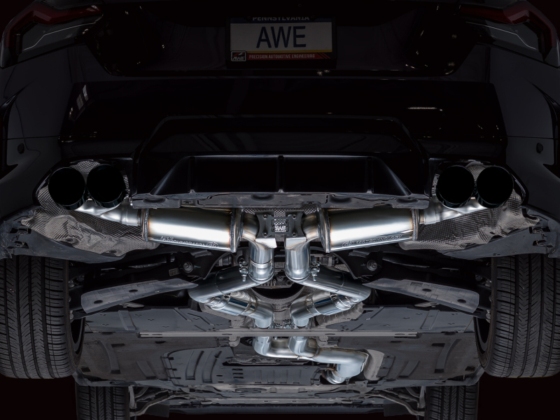 AWE Tuning 22-26 BMW M240i (G42) Touring Edition Exhaust - Diamond Black Tips thumbnail 7